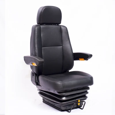 Asiento de tractor ajustable con respaldo y suspensión neumática